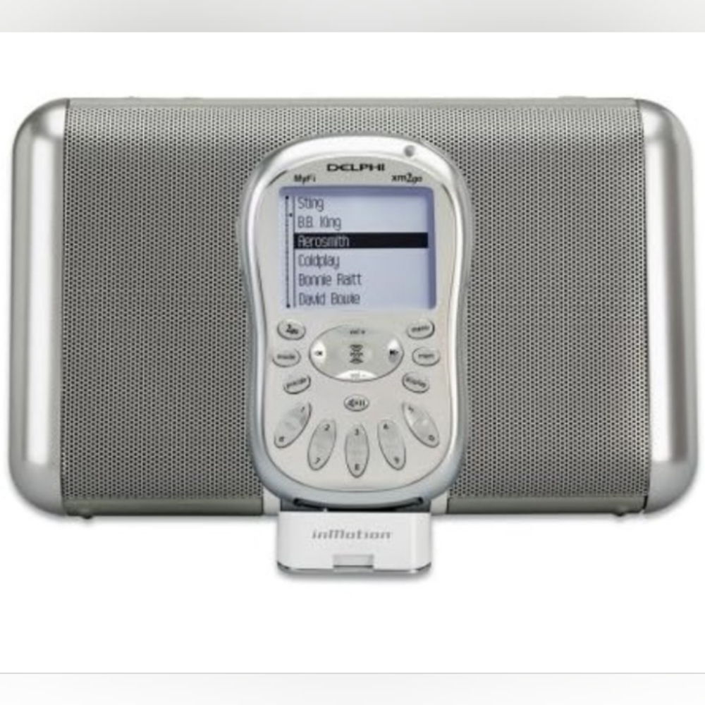 NIB - Delphi MyFi XM2go with Altec Lansing in Motion Mobile Audio Speaker System